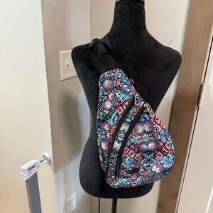 Sakroots On‎ the Go Nylon Sling Bag Floral Pink/Canyon Multicolor Pink Blue Pack